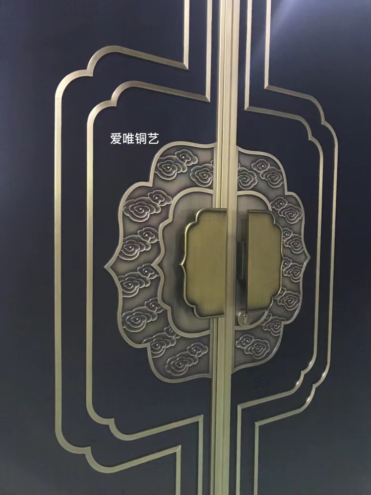 新中式風格銅門 (2)