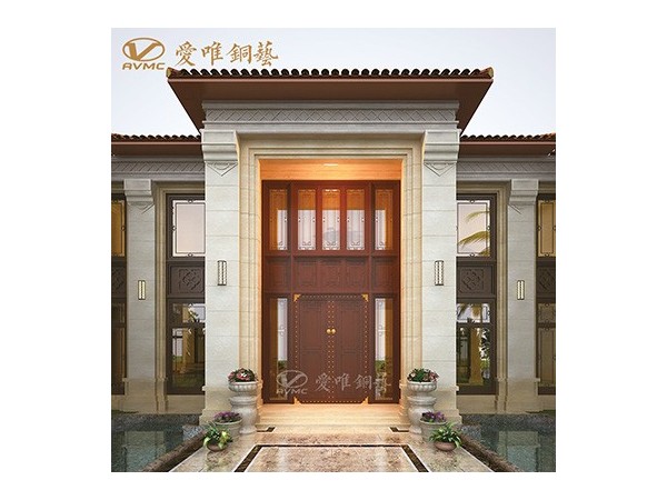 銅門廠家定制別墅入戶銅門