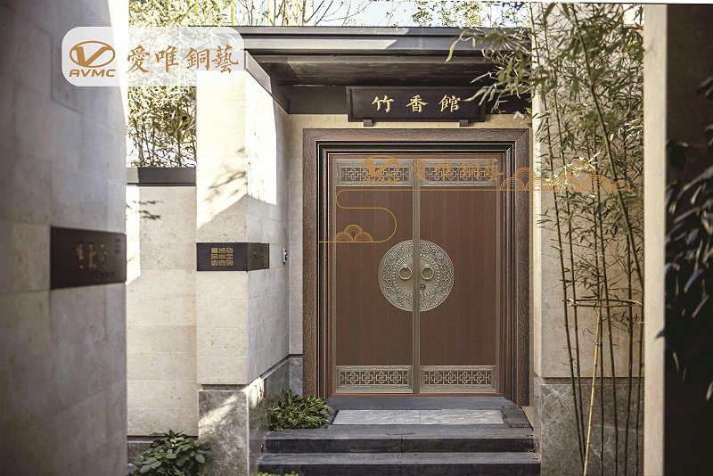 愛唯銅門中式銅門